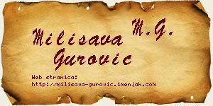 Milisava Gurović vizit kartica